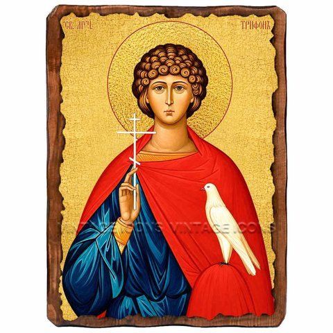 Трифон Апамейский, мученик, икона на дереве 130х170 мм (П-1178-1) П-1178 фото