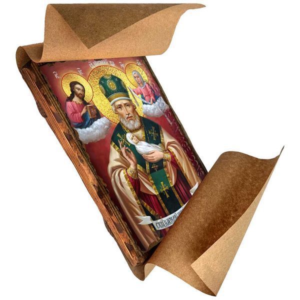 Ікона Миколай Чудотворець "Миколай Мокрий" ,ікона на дереві 130х170 мм (4053-1) 4053 фото