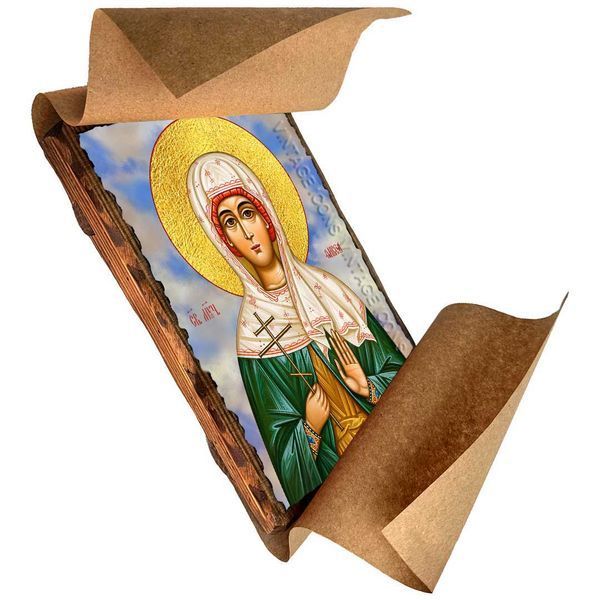 Фівея (Вівея) Едеська, мучениця, ікона на дереві 130х170 мм (Н-3652-1) Н-3652 фото