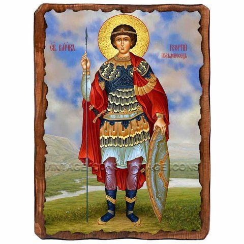Георгий Победоносец, великомученик, икона на дереве 130х170 мм (Н-3015-1) Н-3015 фото