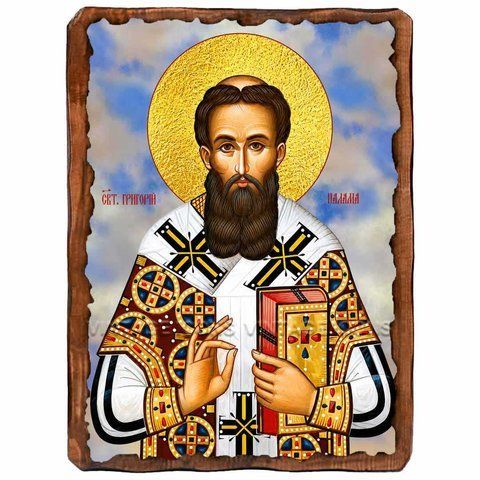 Григорий Палама, архиепископ Фессалоникийский, святитель, икона на дереве 130х170 мм (Н-3489-1) Н-3489 фото