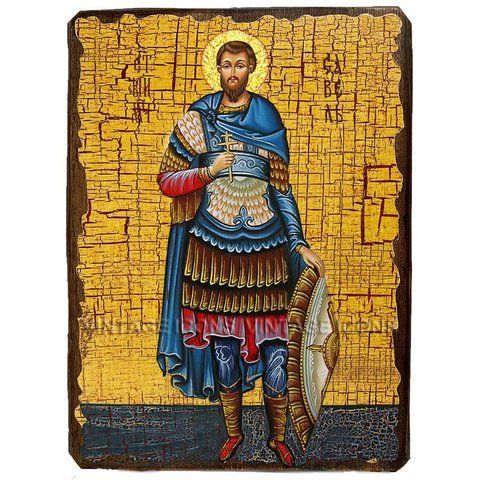 Ікона Савелій Персіянин Мученик ,ікона на дереві 130х170 мм (1187-1) 1187 фото