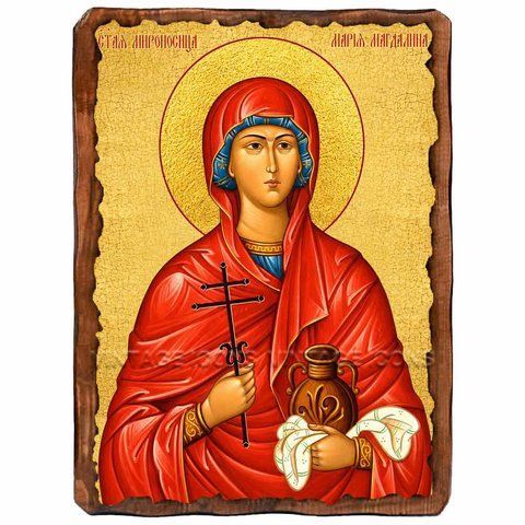 Мария Магдалина, равноапостольная мироносица, икона на дереве 130х170 мм (П-2518-1) П-2518 фото