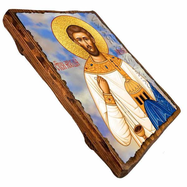 Лаврентий Римский, архидиакон, икона на дереве 130х170 мм (Н-4179-1) Н-4179 фото