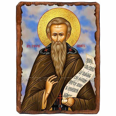 Григорий Синаит, преподобный, икона на дереве 130х170 мм (Н-3490-1) Н-3490 фото