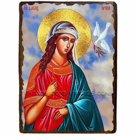Ікона Ірина Свята Великомучениця ,ікона на дереві 130х170 мм (1055-1) 1055 фото