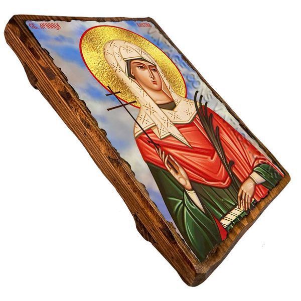 Ікона Алевтина Кесарійська (Палестинська) Мучениця ,ікона на дереві 130х170 мм (2502-1) 2502 фото