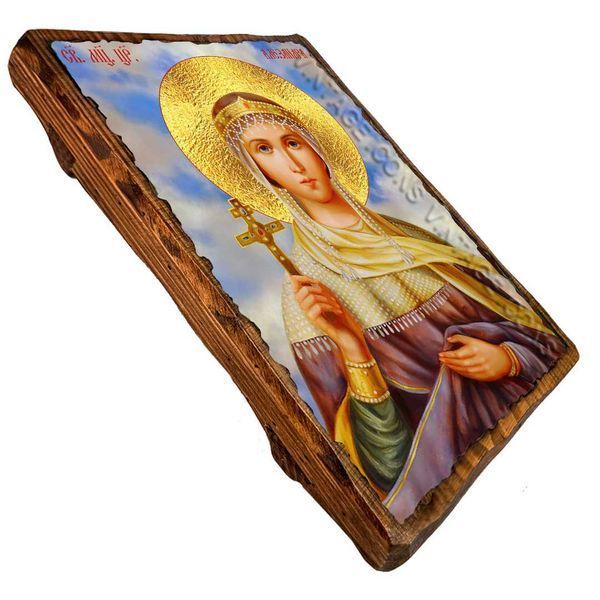 Икона Александра Романова царица ,икона на дереве 130х170 мм (3767-1) 3767 фото
