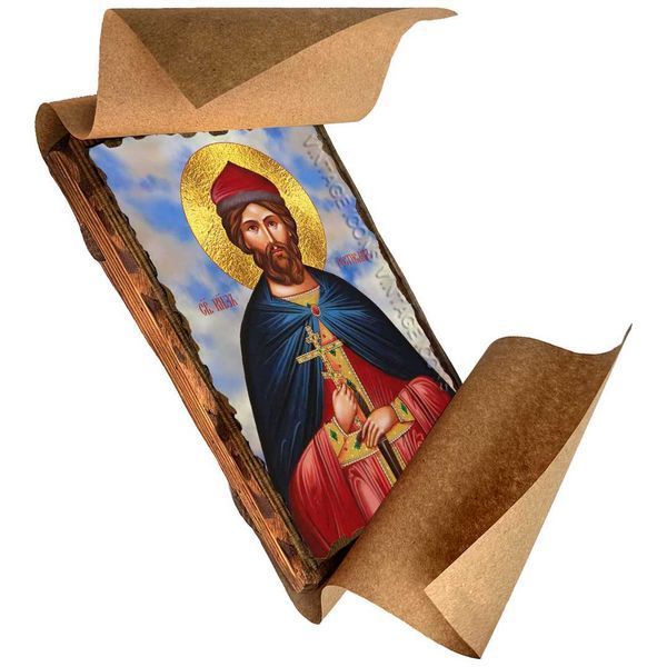 Икона Ростислав Святой Благоверный Князь ,икона на дереве 130х170 мм (3755-1) 3755 фото