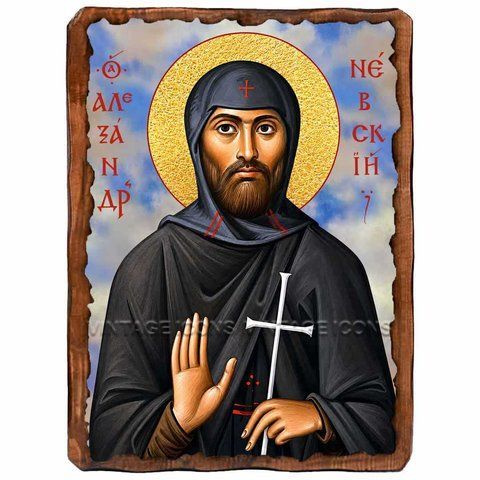 Александр Невский, благоверный князь, икона на дереве 130х170 мм (Н-4316-1) Н-4316 фото