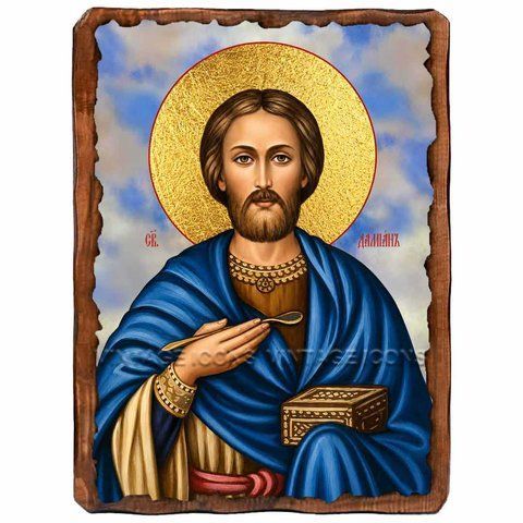 Дамиан Асийский, бессребреник, икона на дереве 130х170 мм (Н-4254-1) Н-4254 фото