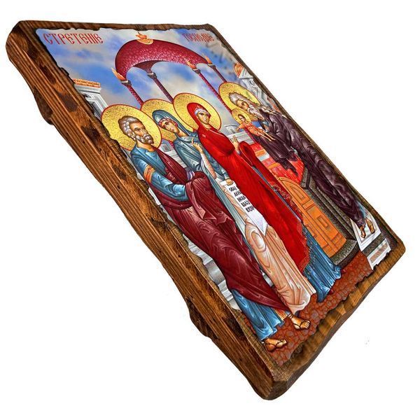 Ікона Стрітення Господнє ,ікона на дереві 130х170 мм (3981-1) 3981 фото