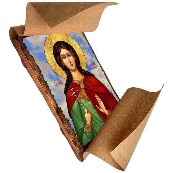Марина Антиохийская, великомученица, икона на дереве 130х170 мм (Н-1057-1) Н-1057 фото