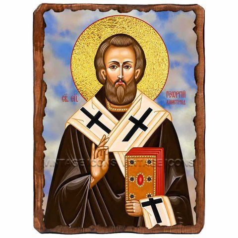 Георгий Амастридский, святитель, икона на дереве 130х170 мм (Н-4330-1) Н-4330 фото