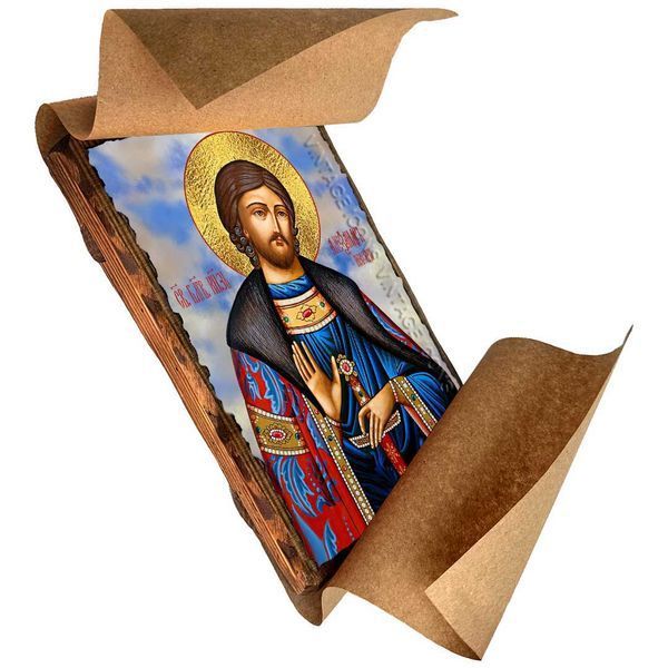 Олександр Невський, благовірний князь, ікона на дереві 130х170 мм (Н-1017-1) 1017 фото