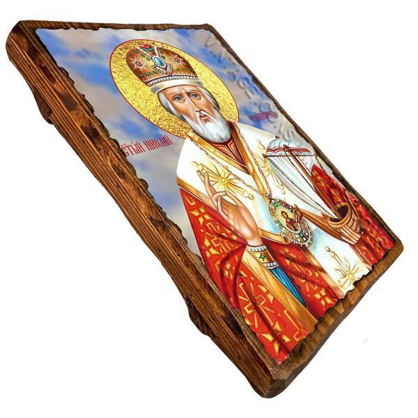 Ікона Микола Чудотворець із кораблем ,ікона на дереві 130х170 мм (3857-1) 3857 фото