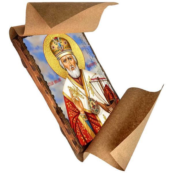 Миколай Чудотворець Мирлікійський, святитель, ікона на дереві 130х170 мм (Н-3857-1) Н-3857 фото