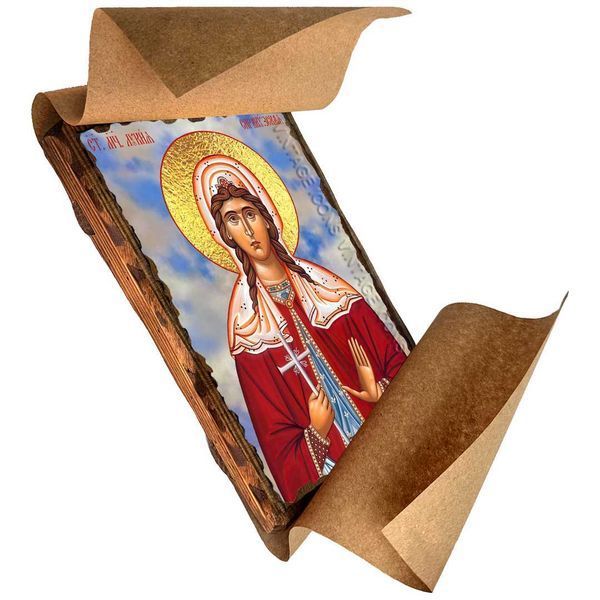 Икона Лукия Сиракузская мученица ,икона на дереве 130х170 мм (4095-1) 4095 фото