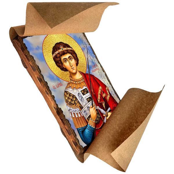 Георгій Побідоносець (Юрій Переможець), великомученик, ікона на дереві 130х170 мм (Н-2026-1) Н-2026 фото