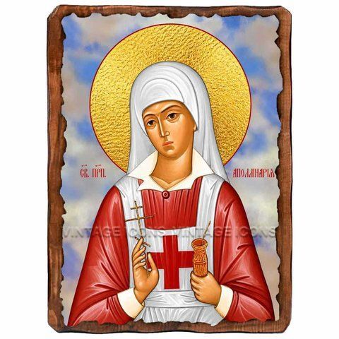Аполлинария Египетская, преподобная, икона на дереве 130х170 мм (Н-1154-1) Н-1154 фото