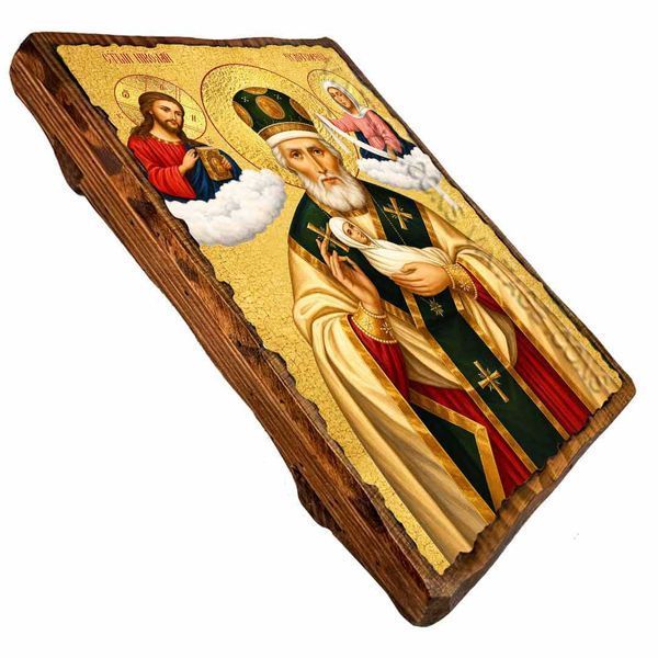Николай Чудотворец (Николай Мокрый), святитель, икона на дереве 130х170 мм (П-1836-1) П-1836 фото