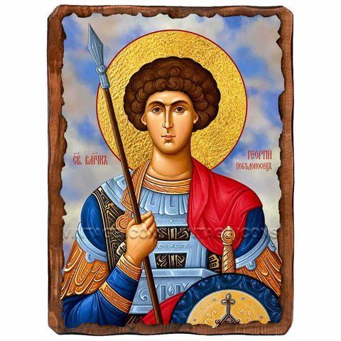 Георгий Победоносец, великомученик, икона на дереве 130х170 мм (Н-2027-1) Н-2027 фото