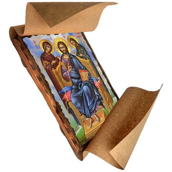 Ікона Деісус (Деисис, Деісусний чин, Спаситель Ісус Христос) ,ікона на дереві 130х170 мм (1818-1) 1818 фото