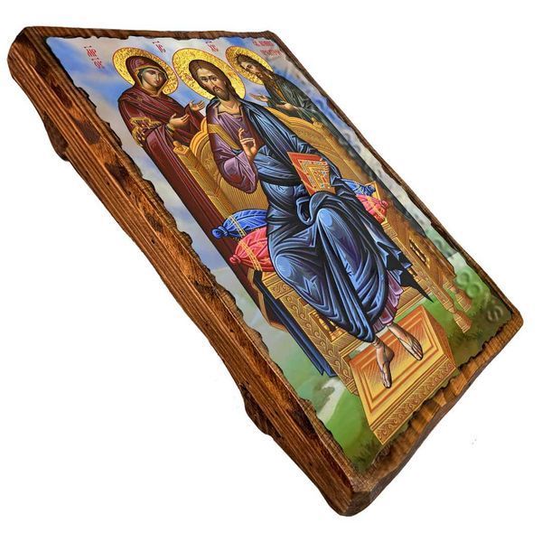 Ікона Деісус (Деисис, Деісусний чин, Спаситель Ісус Христос) ,ікона на дереві 130х170 мм (1818-1) 1818 фото