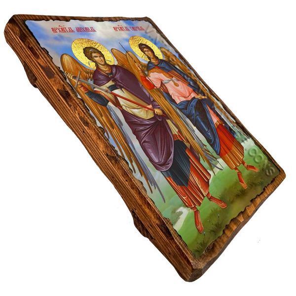 Ікона Архангели Михаїл і Гавриїл ,ікона на дереві 130х170 мм (1822-1) 1822 фото