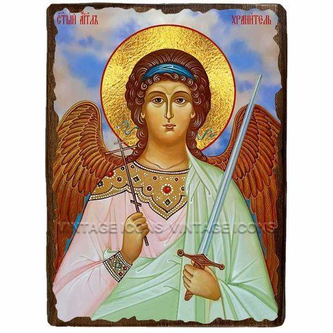 Ікона Ангел Охоронець ,ікона на дереві 130х170 мм (1806-1) 1806 фото
