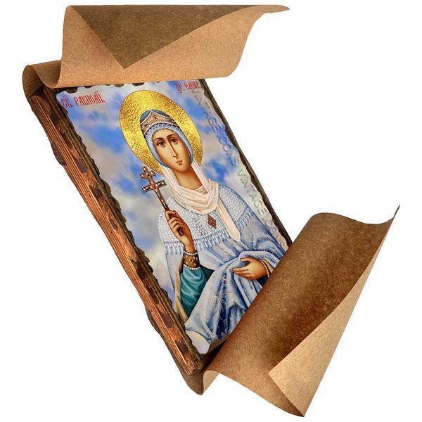 Икона Елена Константинопольская Царица Равноапостольная ,икона на дереве 130х170 мм (3773-1) 3773 фото