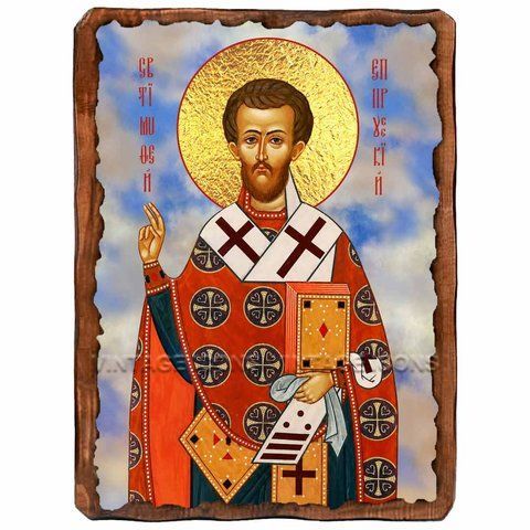 Тимофій Пруський, священномученик, ікона на дереві 130х170 мм (Н-4530-1) Н-4530 фото