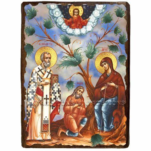 Ікона Бесідна Пресвятої Богородиці ,ікона на дереві 130х170 мм (3949-1) 3949 фото