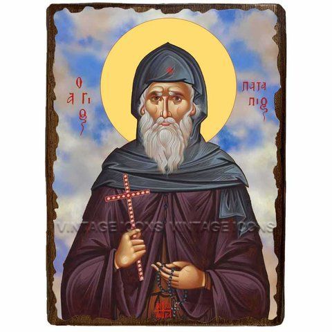Ікона Патапій Фівський преподобний ,ікона на дереві 130х170 мм (3974-1) 3974 фото