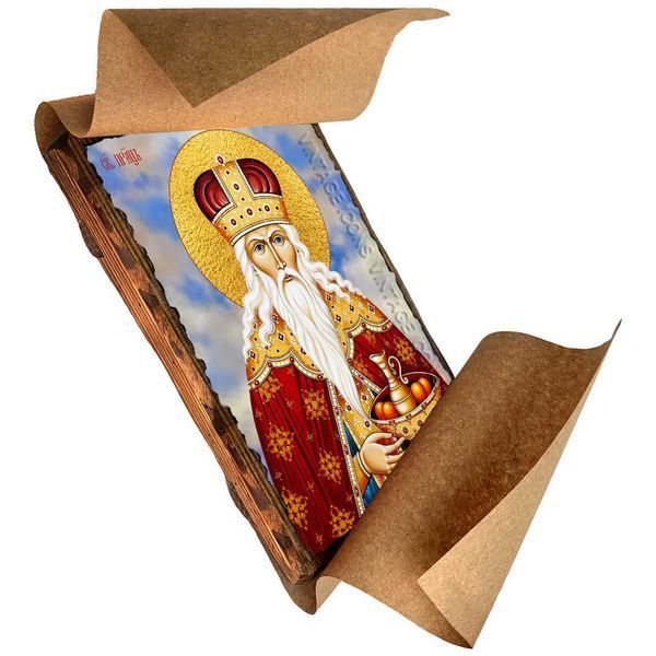 Мелхиседек Салимський, праведний праотець, ікона на дереві 130х170 мм (Н-3749-1) Н-3749 фото