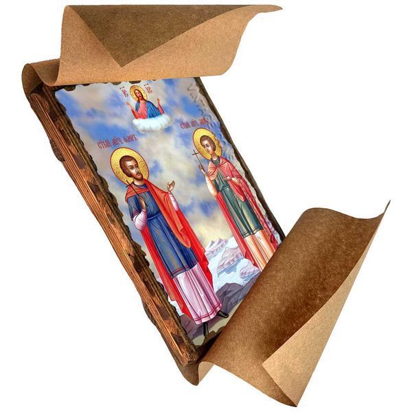 Ікона Флор та Лавр ,ікона на дереві 130х170 мм (3987-1) 3987 фото