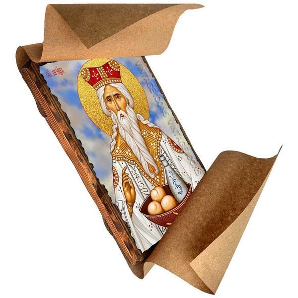 Мелхиседек Салимський, праведний праотець, ікона на дереві 130х170 мм (Н-3750-1) Н-3750 фото