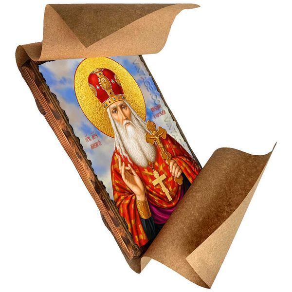 Макарій Канівський та Овруцький, преподобномученик, ікона на дереві 130х170 мм (Н-3537-1) 3537 фото