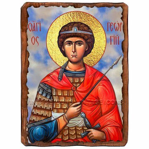 Георгий Победоносец, великомученик, икона на дереве 130х170 мм (Н-4463-1) Н-4463 фото