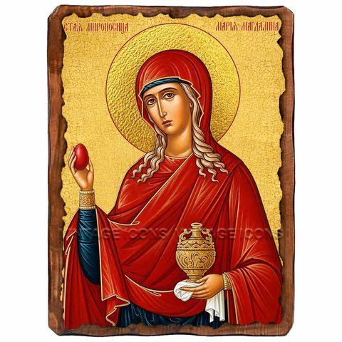 Мария Магдалина, равноапостольная мироносица, икона на дереве 130х170 мм (П-1058-1) П-1058 фото